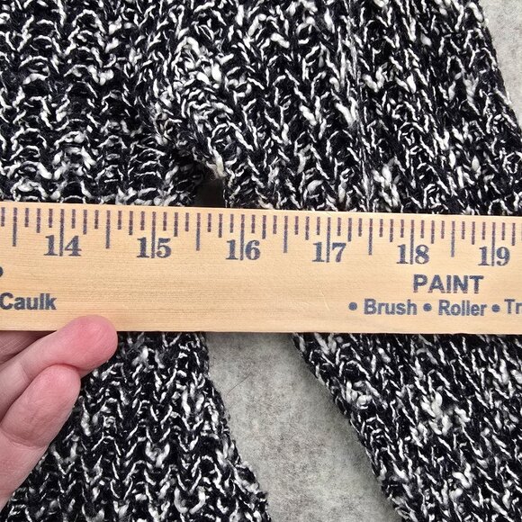 Rue21 Womens Black & White Knit Cardigan Sweater Medium Acrylic Tie Front - Picture 6 of 6